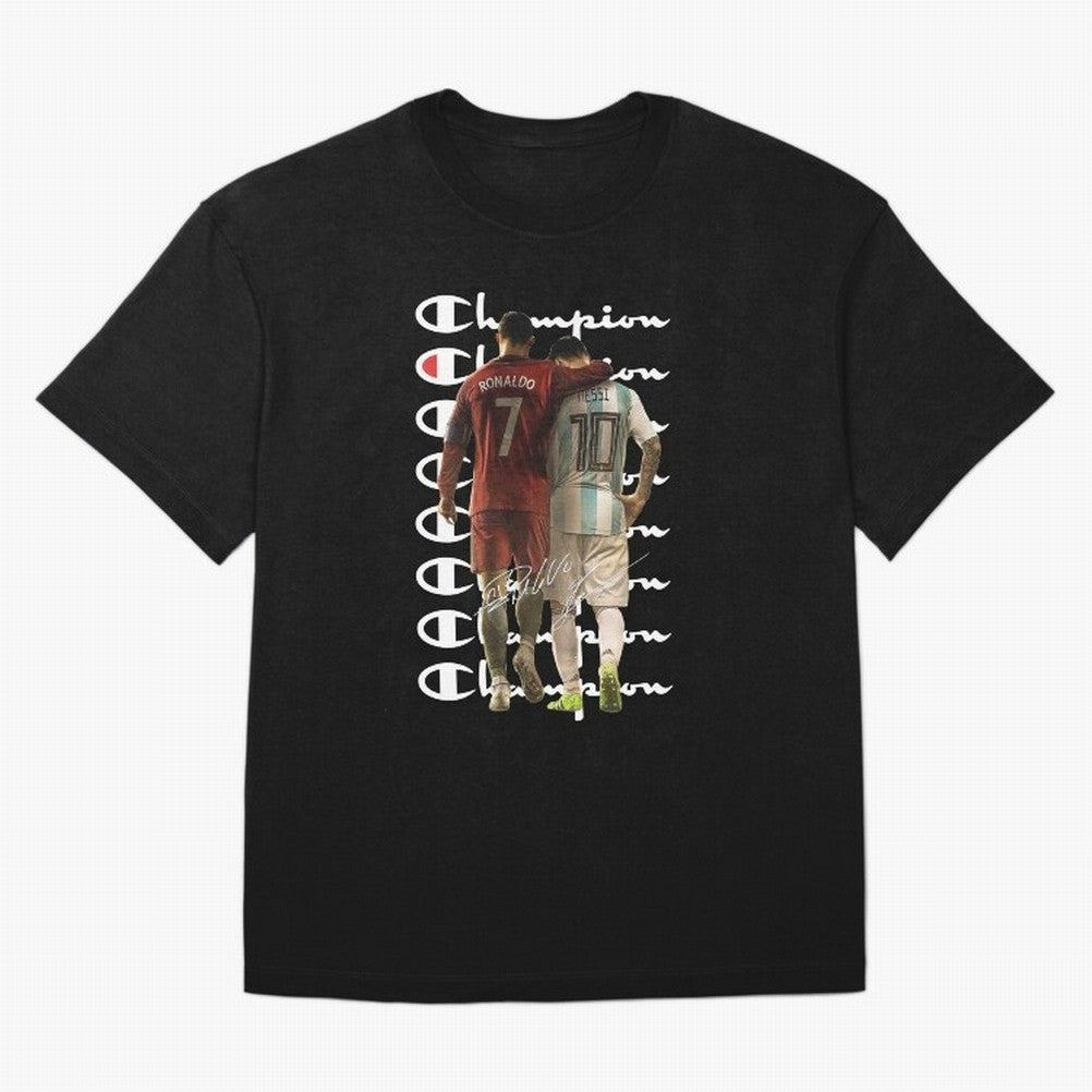 Ronaldos And Messis C-C-H-A-M-P-I-O-N-N Oversized T-Shirt Back the Journey through the FIFA World Cup 2026 USA Canada Mexico Journey through Cristiano Ronaldo, Haaland and CR7 Highlights, Argentina and Brazil Pride, Soccer Culture, Superstar