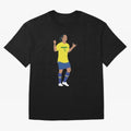 Ronaldinho. Brazil Football. Oversized T-Shirt Showcase FIFA World Cup 2026 Spirit, Built around Argentina and Brazil, Mbappe and Neymar, Championship Spirit, Famous Goals, Roaring Crowds and International Football Unity; Built for Supporters