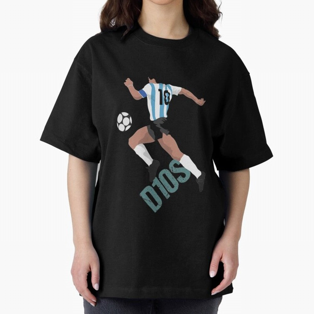 D10S Oversized T-Shirt Honor Champions and Dreams in FIFA World Cup 2026 Group Stage Spirit, Centered on Germany, CR7 and Messi, Champion Mindset, Group Stage Buzz, Knockout Tension and Passionate Fan Culture; Ideal for Football Dads, Football