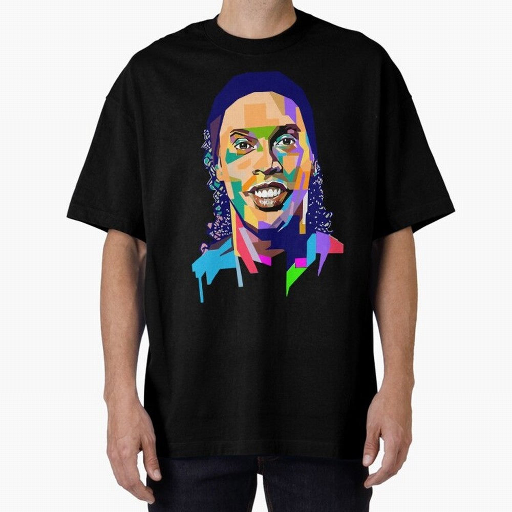 Ronaldinho Oversized T-Shirt Honor the Football Icons of FIFA World Cup 2026 Centered on CR7, Portugal Energy, Game Day Rituals, Football Legends, Country Pride and the Road to the Final; Perfect for Fans, Collectors, Family Gatherings, Watch