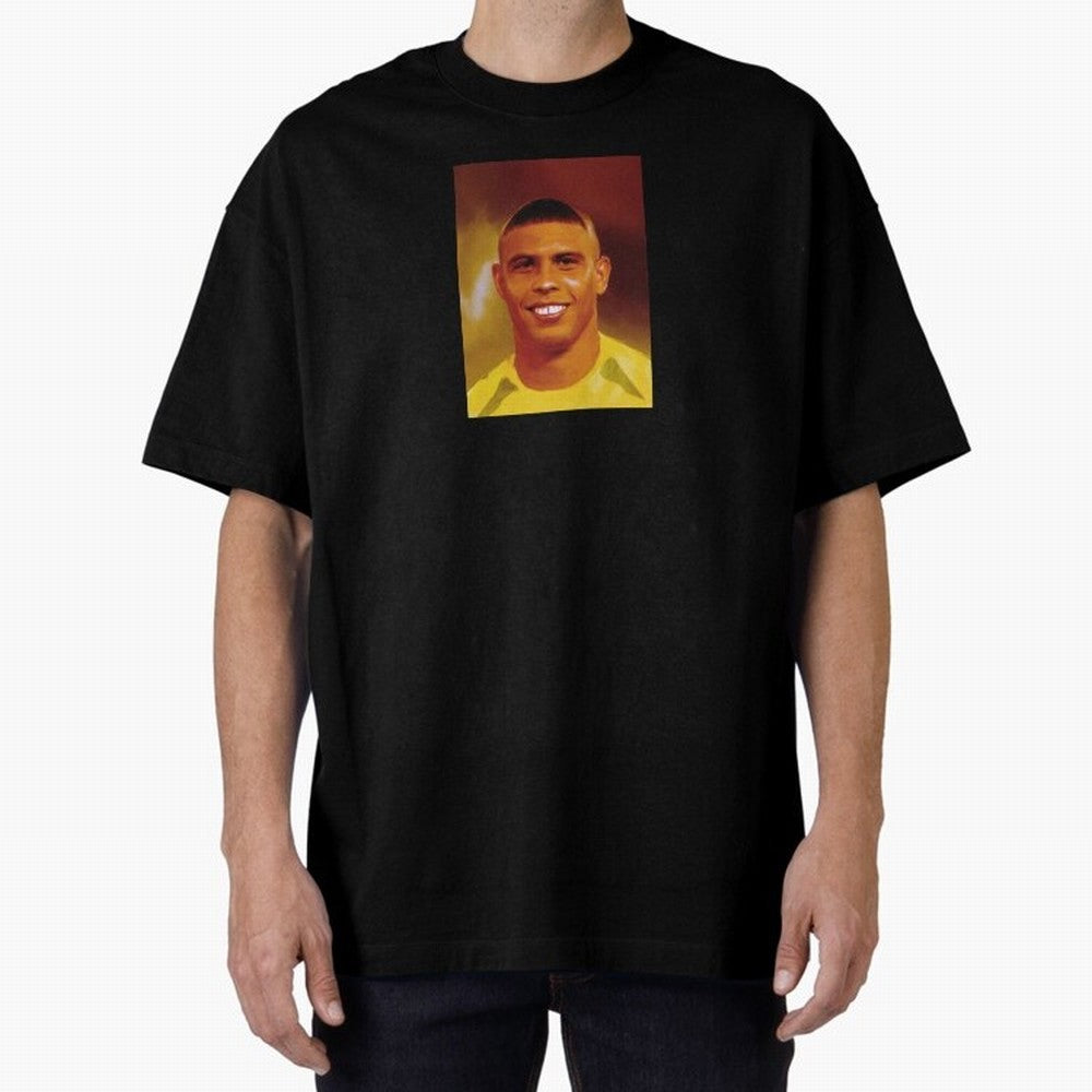 Ronaldo Nazario Digital Painting Oversized T-Shirt Embrace FIFA World Cup 2026 USA Canada Mexico for Fans of Haaland and England and Germany, Bringing Match Day Excitement, Supporter Culture, Golden Goals and Global Football Passion; Ideal for