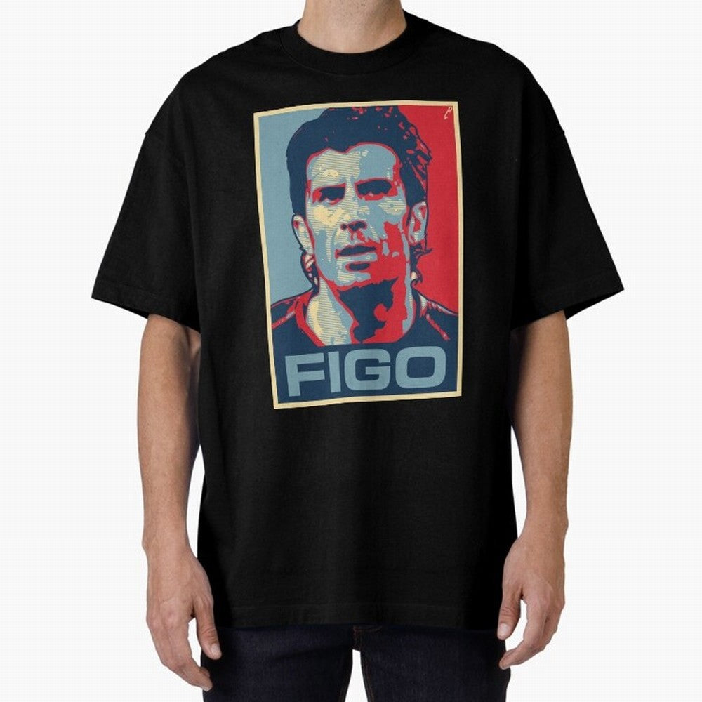 Figo Oversized T-Shirt Stand Proud for FIFA World Cup 2026 for Fans of Neymar and Argentina, Bringing Classic Soccer Heritage, Championship Pressure, Fan Loyalty and International Pride; Ideal for Passionate Fans Who Love Underdog Stories,