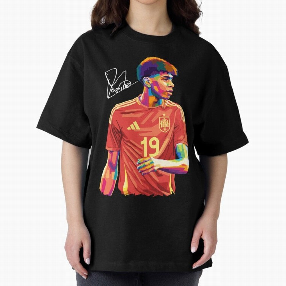 Lamine Yamal Pop Art Oversized T-Shirt Bring Legendary Rivalry Energy to FIFA World Cup 2026 USA Canada Mexico Featuring CR7 and Messi, England and Germany Energy, Goal Celebration Energy, Supporter Heritage, Football Icons and Worldwide Tournament