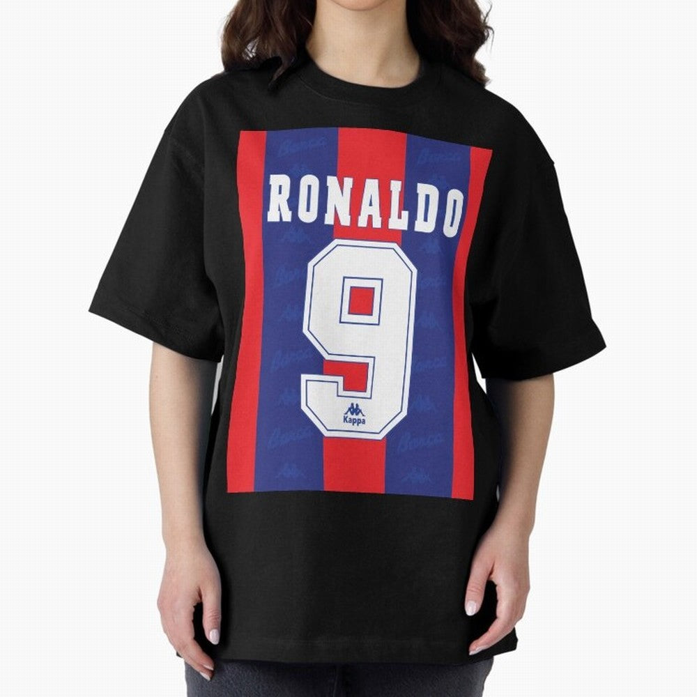 Barcelona Vintage Shirt 1995 Ronaldo 9 Oversized T-Shirt Represent the FIFA World Cup 2026 USA Canada Mexico Journey through Cristiano Ronaldo Highlights, Argentina and Brazil Pride, Goal Celebration Energy, Supporter Heritage, Football Icons and