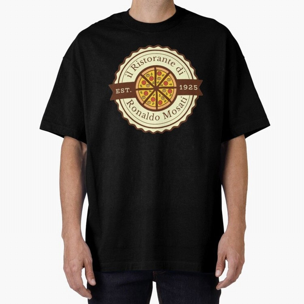 il Ristorante di Ronaldo Mosati Oversized T-Shirt Celebrate the Magic of the FIFA World Cup 2026 Journey through CR7 and Messi Highlights, Brazil Pride, Vintage Soccer Flavor, Modern Football Stars, National Flags and Final Night Emotion; Made for