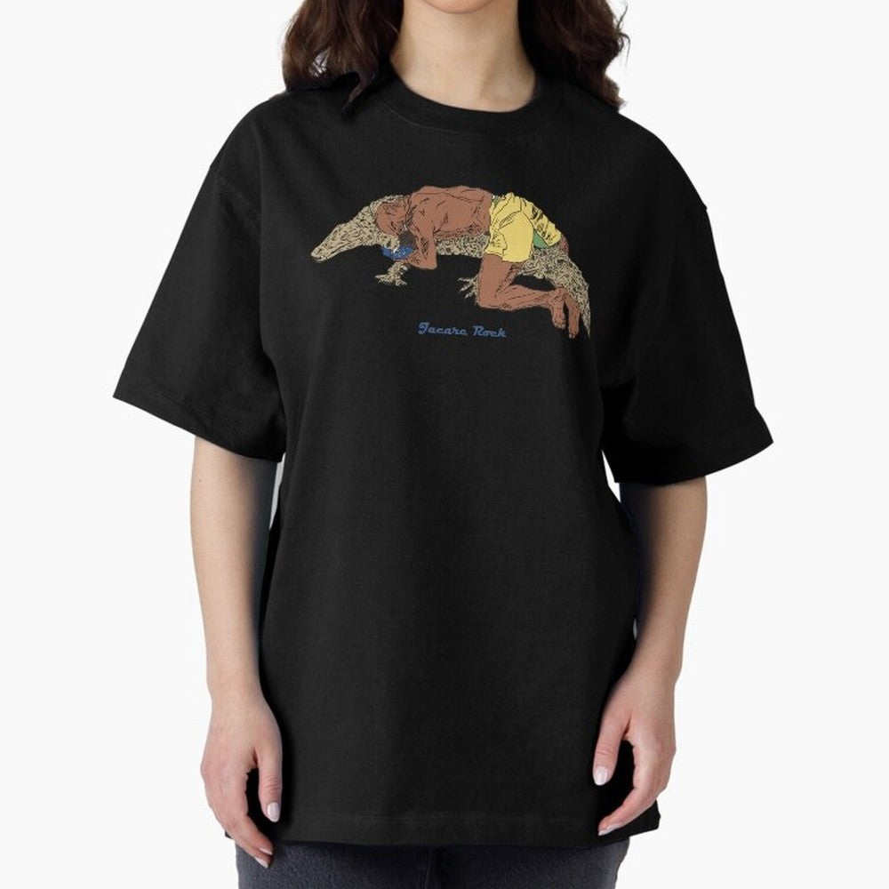 jacare rock Oversized T-Shirt Represent the Passion of Match Day Hype around FIFA World Cup 2026, Cristiano Ronaldo, Argentina and Brazil, Stadium Chants, National Pride, Trophy Dreams and Unforgettable Football Memories; Perfect for Supporters Who