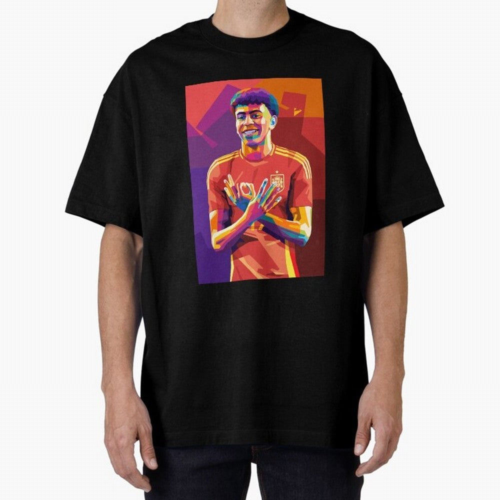 Lamine Yamal Spain Oversized T-Shirt Build Global Football Passion for FIFA World Cup 2026 Group Stage, with Messi, Neymar and Mbappe, France and Portugal, Football History, Final Match Energy, Crowd Noise and Once in a Lifetime Moments; Perfect