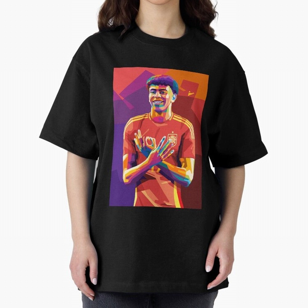 Lamine Yamal Spain Oversized T-Shirt Build Global Football Passion for FIFA World Cup 2026 Group Stage, with Messi, Neymar and Mbappe, France and Portugal, Football History, Final Match Energy, Crowd Noise and Once in a Lifetime Moments; Perfect