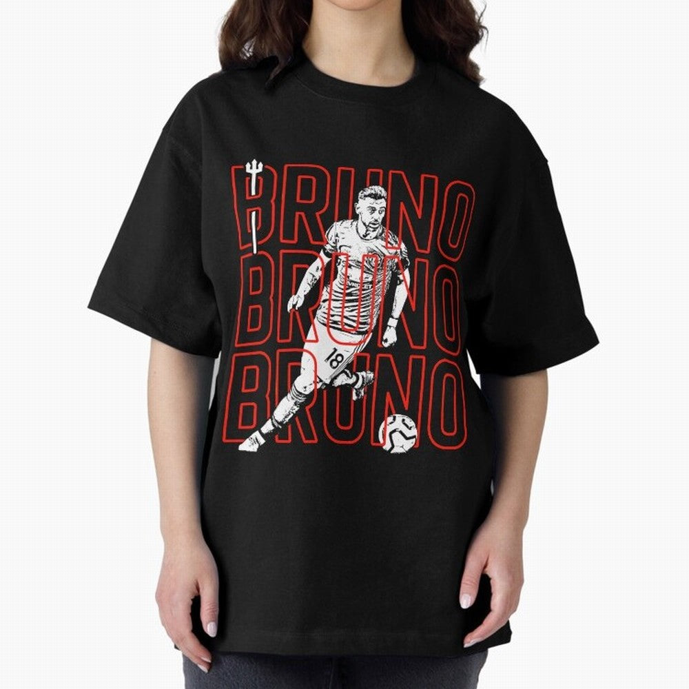 Bruno Fernandes - Manchester United Oversized T-Shirt Back Your Heroes with FIFA World Cup 2026 Group Stage Made for Messi, Neymar and Mbappe, Spain and Netherlands Energy, Goal Celebration Energy, Supporter Heritage, Football Icons and Worldwide
