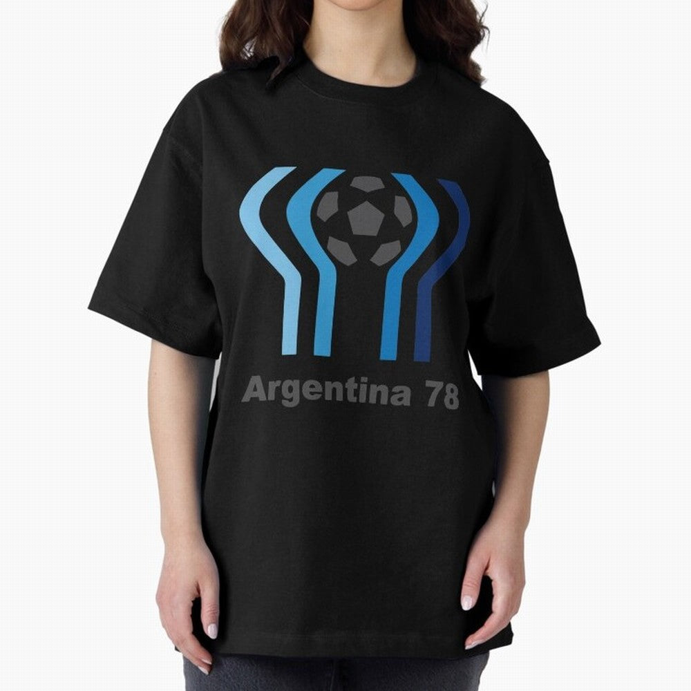 Retro Word Cup Logo1 Oversized T-Shirt Bring World Football Passion into FIFA World Cup 2026 Group Stage Connected to Messi, CR7 and Mbappe, England Energy, Football Festival Excitement, Trophy Ambitions, Country Rivalries and Star Player Buzz;
