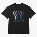 Retro Word Cup Logo1 Oversized T-Shirt Bring World Football Passion into FIFA World Cup 2026 Group Stage Connected to Messi, CR7 and Mbappe, England Energy, Football Festival Excitement, Trophy Ambitions, Country Rivalries and Star Player Buzz;
