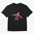 Legends of The Beautiful Game Cartoon Collection Legends Romario Cartoon Artwork162 Oversized T-Shirt Turn Every Weekend Toward the FIFA World Cup 2026 USA Canada Mexico Journey through Haaland and Mbappe Highlights, Spain Pride, Football Festival