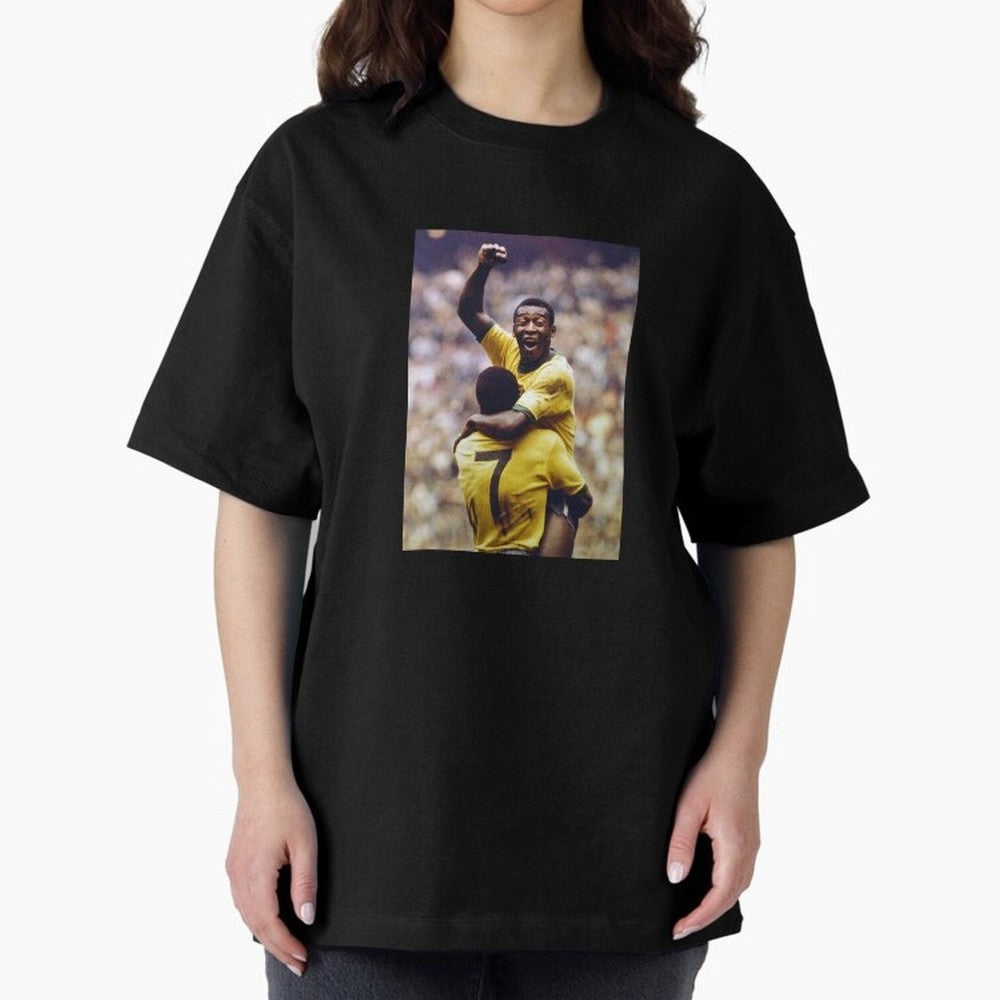 Pel¨¦'s Brilliance: Vintage 1970 World Cup Hero Print Oversized T-Shirt Honor the FIFA World Cup 2026 Journey through Cristiano Ronaldo, Haaland and CR7 Highlights, Argentina, France and Brazil Pride, Champion Mindset, Group Stage Buzz, Knockout