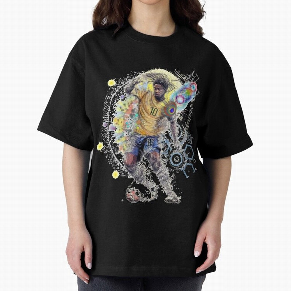Ronaldin Football Player Oversized T-Shirt Join the Countdown to the FIFA World Cup 2026 Journey through Haaland and Mbappe Highlights, Spain Pride, Supporter Pride, Iconic Celebrations, Legendary Names and Global Match Day Energy; Created for