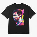 GOAT Messi - illustration Oversized T-Shirt Spotlight Global Football Passion for FIFA World Cup 2026 USA Canada Mexico, Filled with Mbappe and Neymar, Spain, Football Passion, Legendary Performances, Festival Vibes and Supporter Community; Perfect