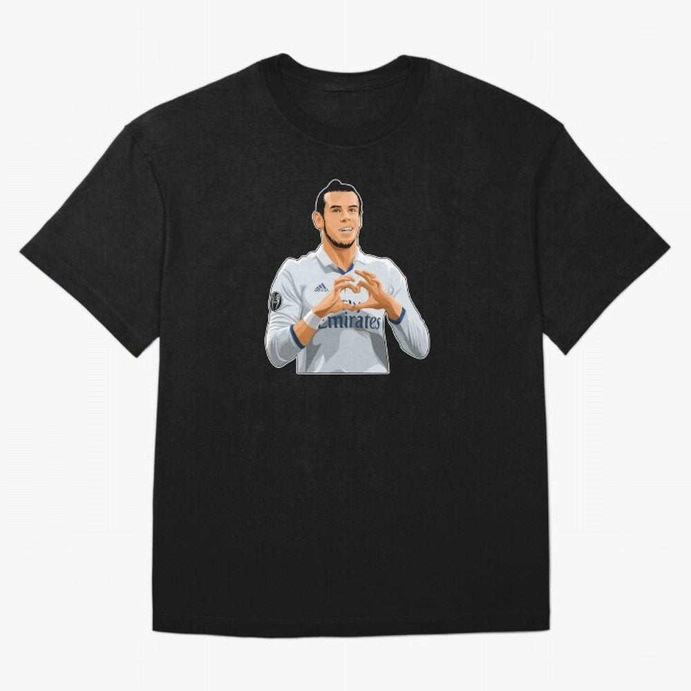 Gareth Bale Love Sign Celebration Oversized T-Shirt Carry the Colors and Pride of the FIFA World Cup 2026 Journey through Cristiano Ronaldo, Haaland and CR7 Highlights, France and Portugal Pride, Vintage Soccer Flavor, Modern Football Stars,