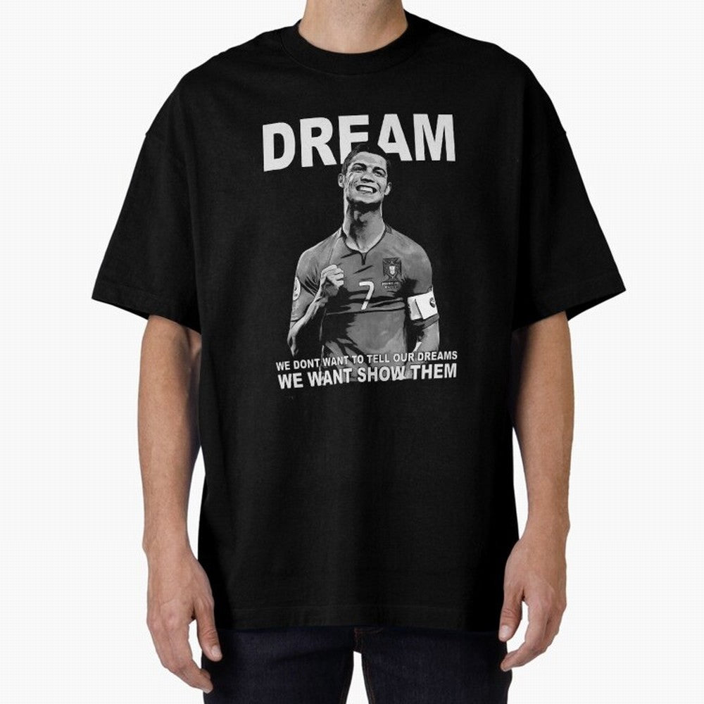 christiano ronaldo Oversized T-Shirt Celebrate National Team Dreams in the FIFA World Cup 2026 USA Canada Mexico Journey through Neymar Highlights, Spain Pride, Sports Nostalgia, International Competition, Famous Players and Unforgettable