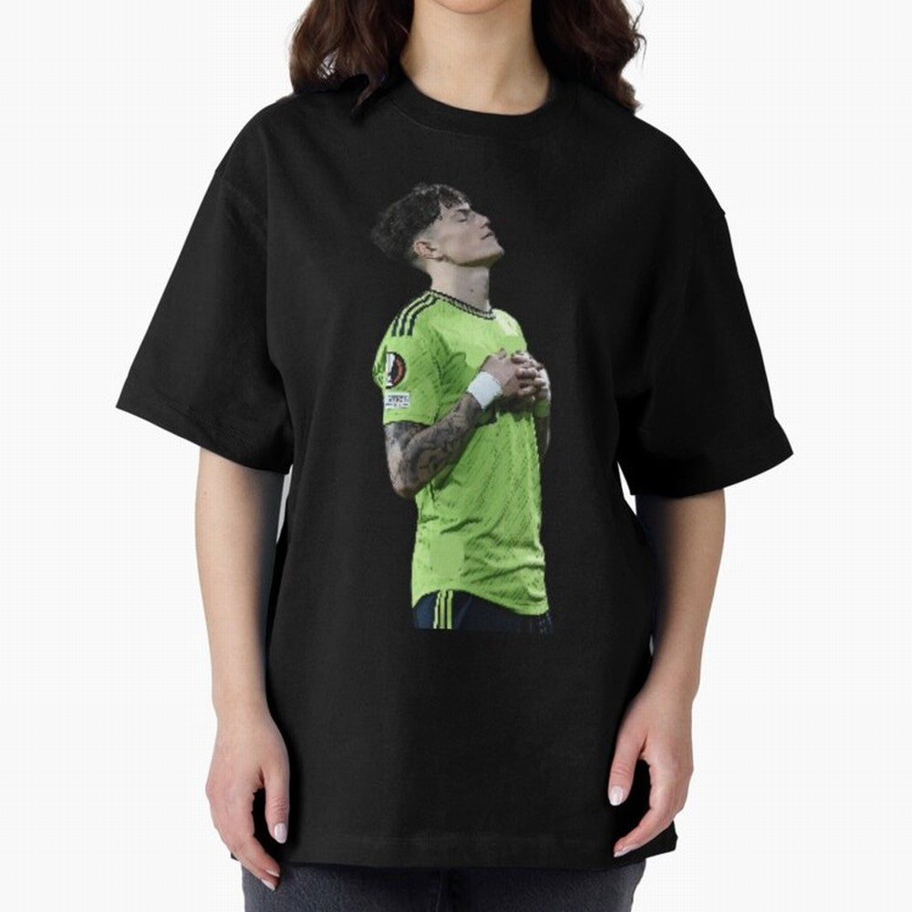 Garnacho Inner Peace Celebration Oversized T-Shirt Experience the Global Stage of FIFA World Cup 2026 USA Canada Mexico Capturing Neymar, Portugal Energy, Football History, Final Match Energy, Crowd Noise and Once in a Lifetime Moments; Perfect for