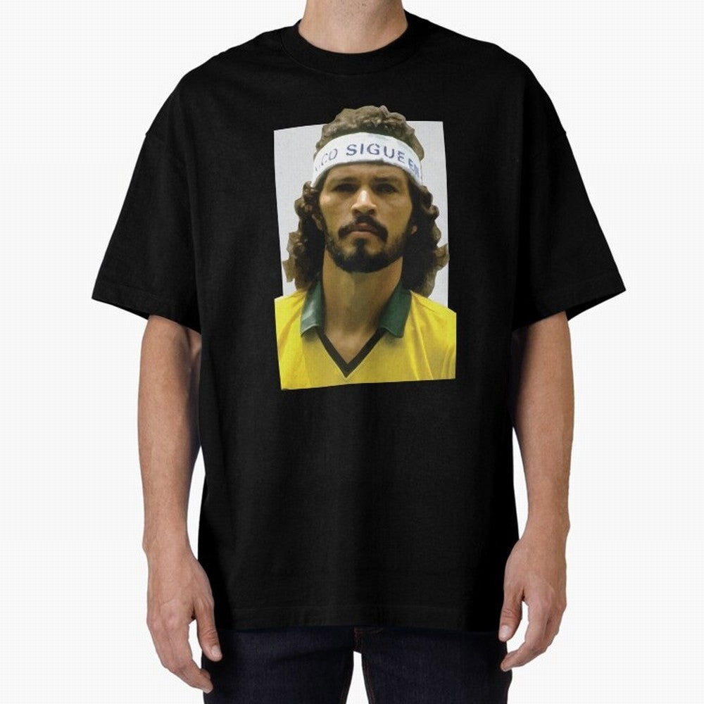 Scrates Football legend Oversized T-Shirt Wear the Spirit of Match Day Hype around FIFA World Cup 2026, CR7 and Messi, England, France and Netherlands, Stadium Memories, Football Loyalty, International Chants and Championship Tradition; Perfect for