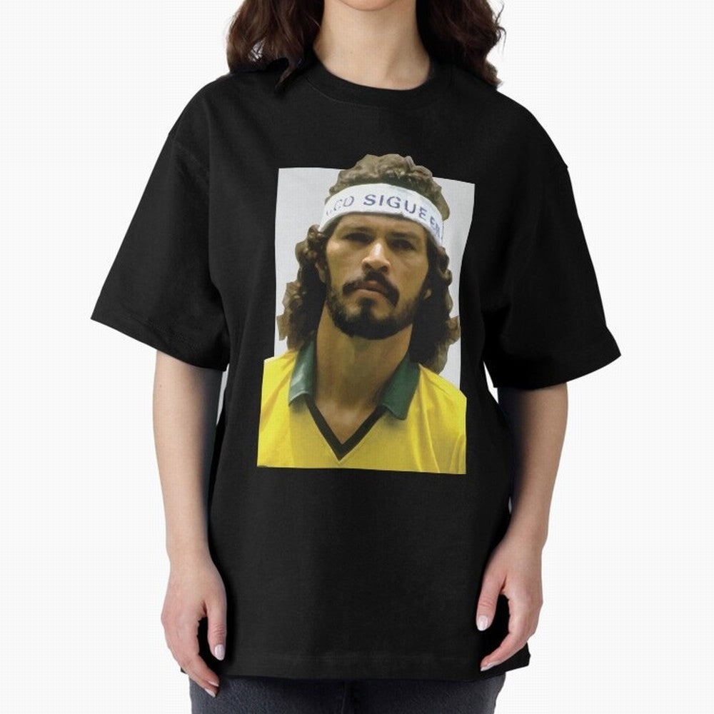 Scrates Football legend Oversized T-Shirt Wear the Spirit of Match Day Hype around FIFA World Cup 2026, CR7 and Messi, England, France and Netherlands, Stadium Memories, Football Loyalty, International Chants and Championship Tradition; Perfect for