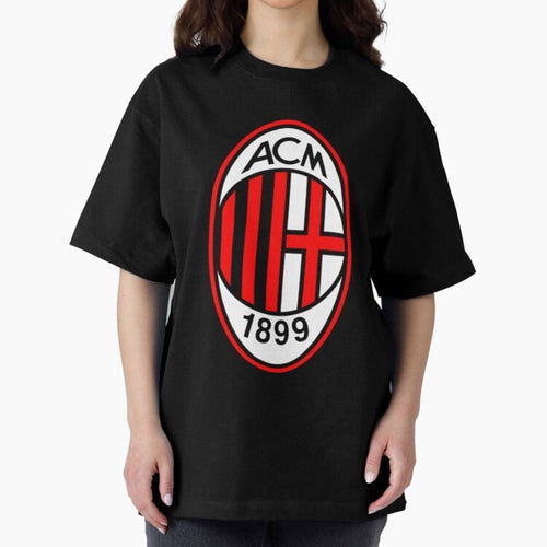 AC Milan Classic . Oversized T-Shirt Fuel Global Football Passion for FIFA World Cup 2026 Group Stage, Inspired by Neymar, France and Portugal, Goal Celebration Energy, Supporter Heritage, Football Icons and Worldwide Tournament Joy; Perfect for