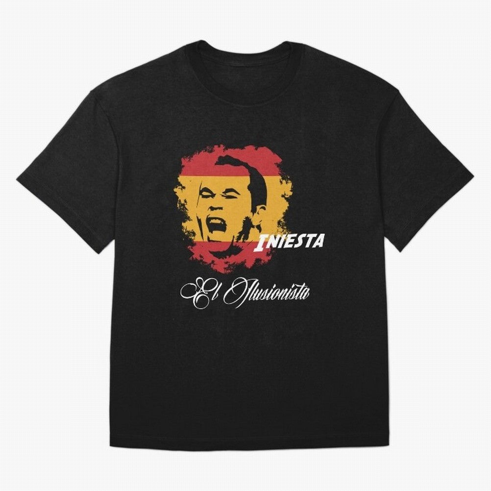 Spain Andres Iniesta Football World Cup 2014 Oversized T-Shirt Spotlight Global Football Passion for FIFA World Cup 2026 USA Canada Mexico, Celebrating CR7, Argentina, France and Brazil, Football History, Final Match Energy, Crowd Noise and Once in