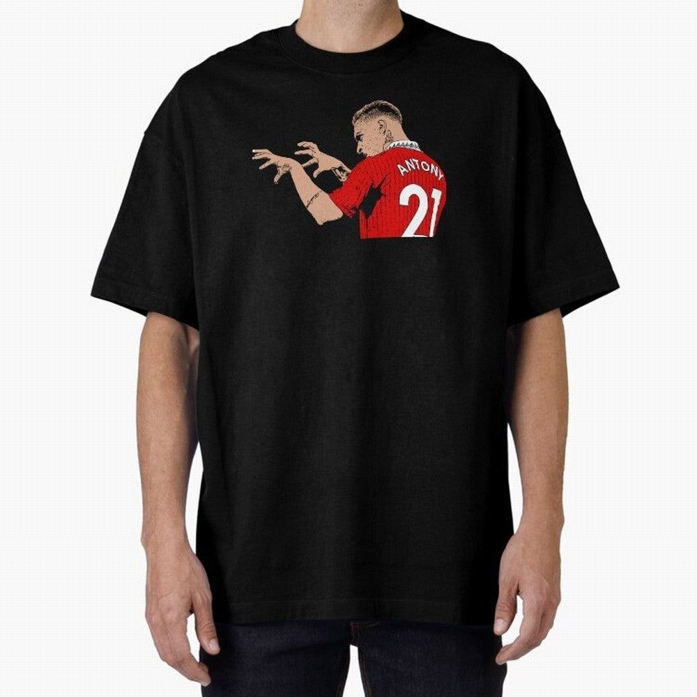 Antony Oversized T-Shirt Capture the FIFA World Cup 2026 Group Stage Journey through Messi Highlights, Spain and Netherlands Pride, Sports Nostalgia, International Competition, Famous Players and Unforgettable Victories; Great for Supporters Who