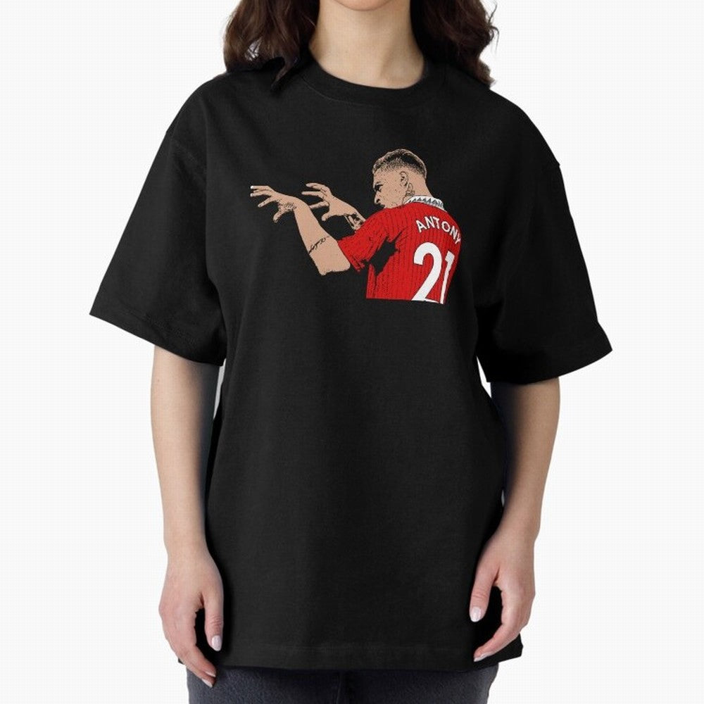 Antony Oversized T-Shirt Capture the FIFA World Cup 2026 Group Stage Journey through Messi Highlights, Spain and Netherlands Pride, Sports Nostalgia, International Competition, Famous Players and Unforgettable Victories; Great for Supporters Who