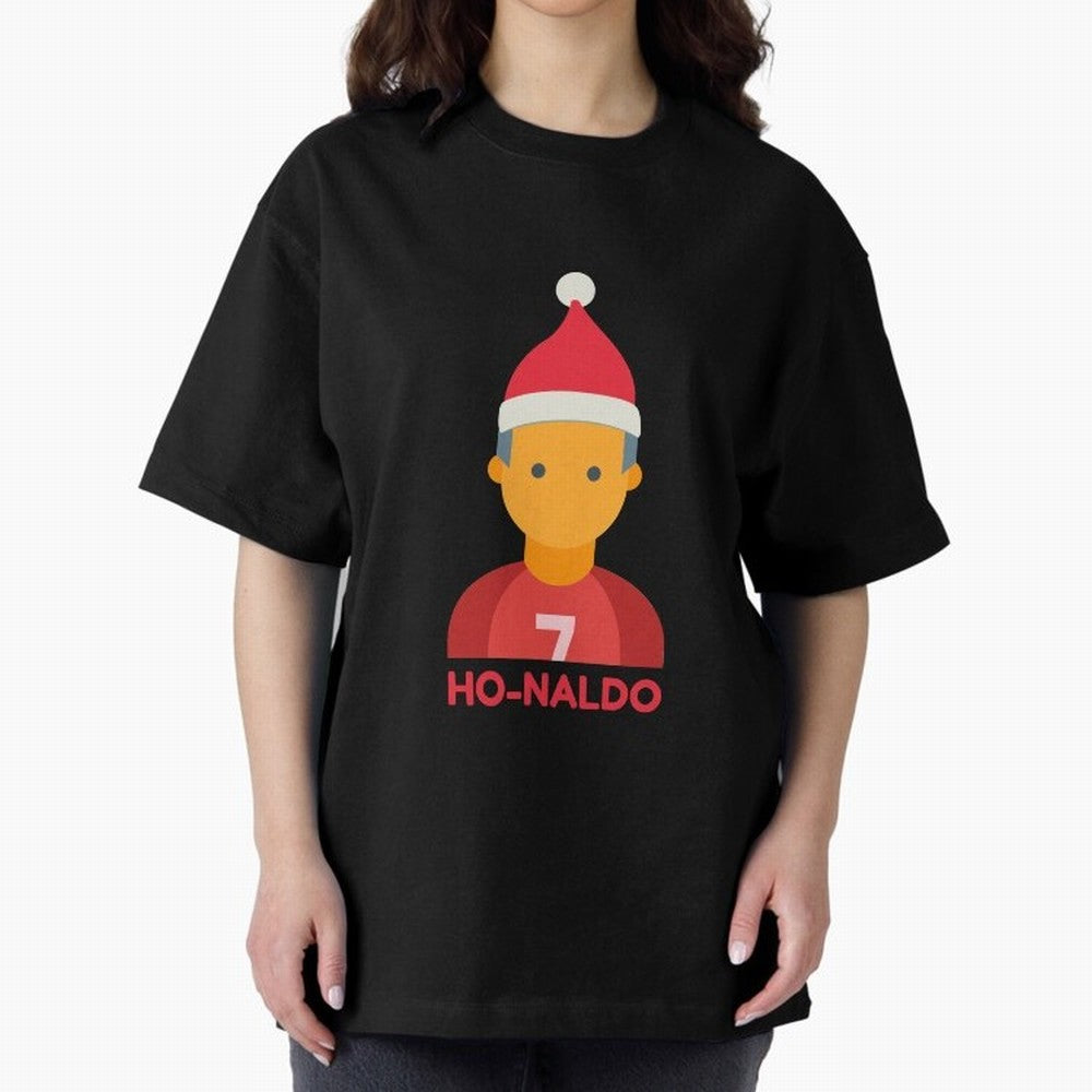 HO-NALDO - Funny Ronaldo Christmas Oversized T-Shirt Celebrate Every Goal in FIFA World Cup 2026 for Fans of Neymar, Haaland and Cristiano Ronaldo and Argentina and Brazil, Bringing Champion Mindset, Group Stage Buzz, Knockout Tension and