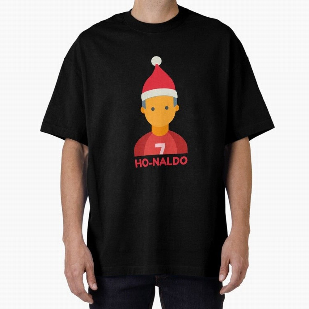 HO-NALDO - Funny Ronaldo Christmas Oversized T-Shirt Celebrate Every Goal in FIFA World Cup 2026 for Fans of Neymar, Haaland and Cristiano Ronaldo and Argentina and Brazil, Bringing Champion Mindset, Group Stage Buzz, Knockout Tension and