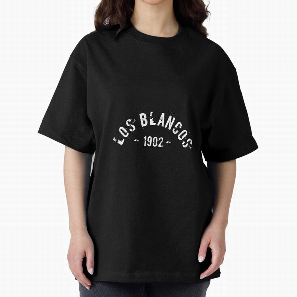 Los Blancos 1902 Oversized T-Shirt Honor the Football Icons of Match Day Hype around FIFA World Cup 2026 USA Canada Mexico, Messi and Cristiano Ronaldo, Argentina, Classic Soccer Heritage, Championship Pressure, Fan Loyalty and International Pride;