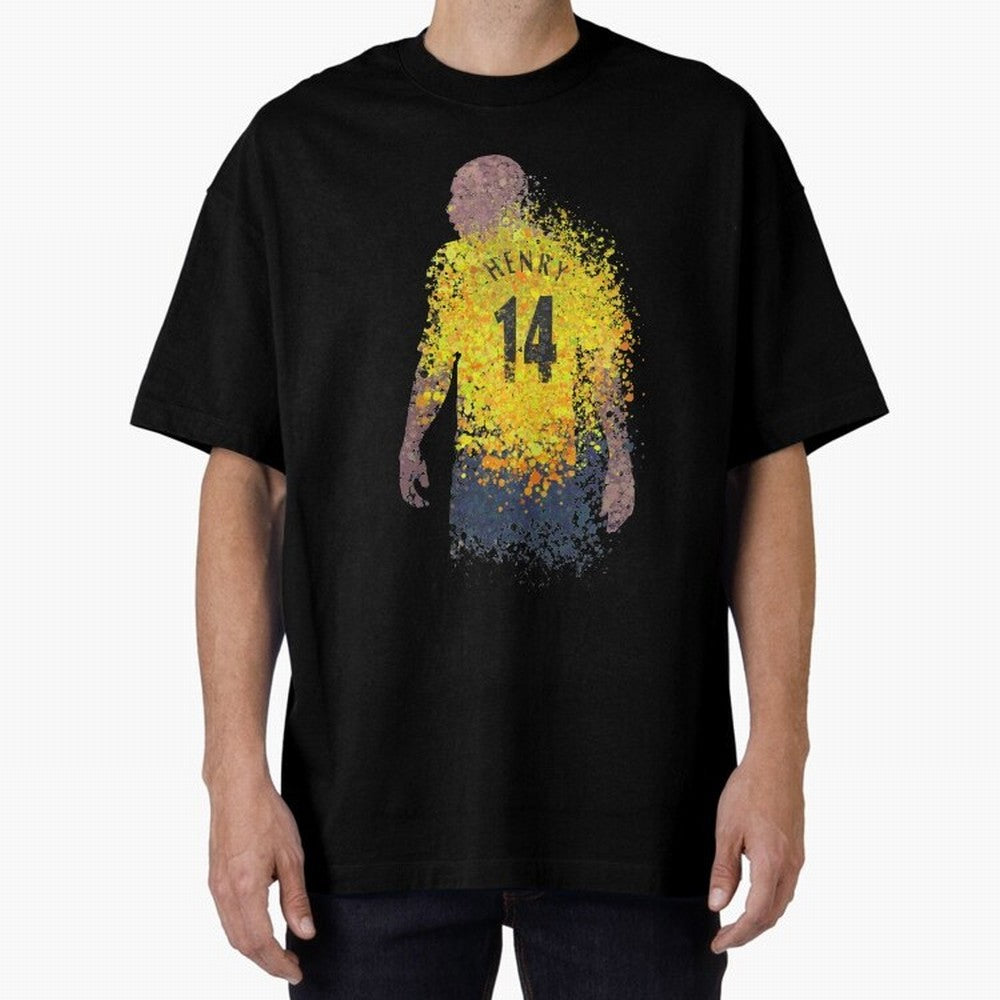 Thierry Henry Arsenal Illustration Oversized T-Shirt Celebrate Classic Football Spirit in Global Football Passion for FIFA World Cup 2026 Group Stage, Built around CR7 and Messi, France, Football Festival Excitement, Trophy Ambitions, Country