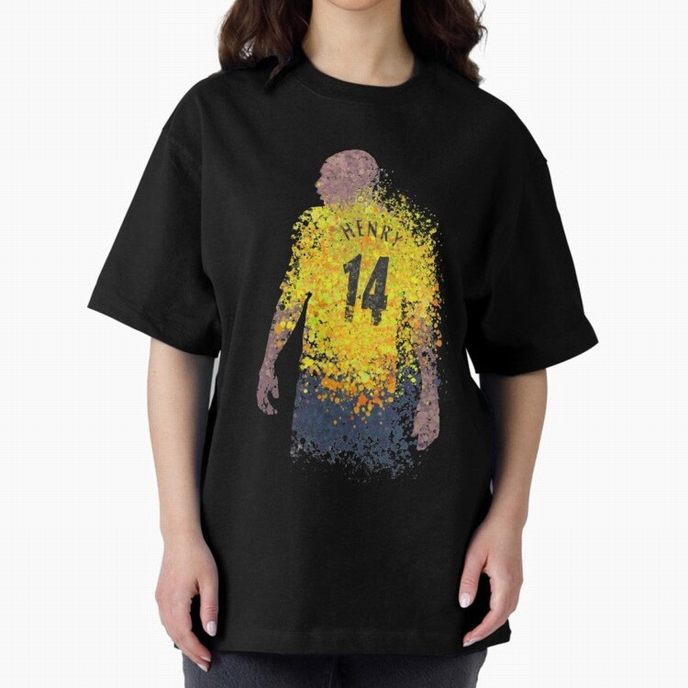 Thierry Henry Arsenal Illustration Oversized T-Shirt Celebrate Classic Football Spirit in Global Football Passion for FIFA World Cup 2026 Group Stage, Built around CR7 and Messi, France, Football Festival Excitement, Trophy Ambitions, Country