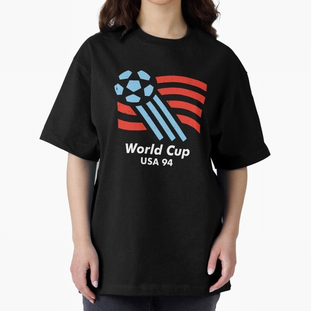 World Cup USA 94 Oversized T-Shirt Celebrate Football Dreams Across FIFA World Cup 2026 Group Stage Spirit, Connected to Argentina, France and Brazil, CR7, Football Festival Excitement, Trophy Ambitions, Country Rivalries and Star Player Buzz;
