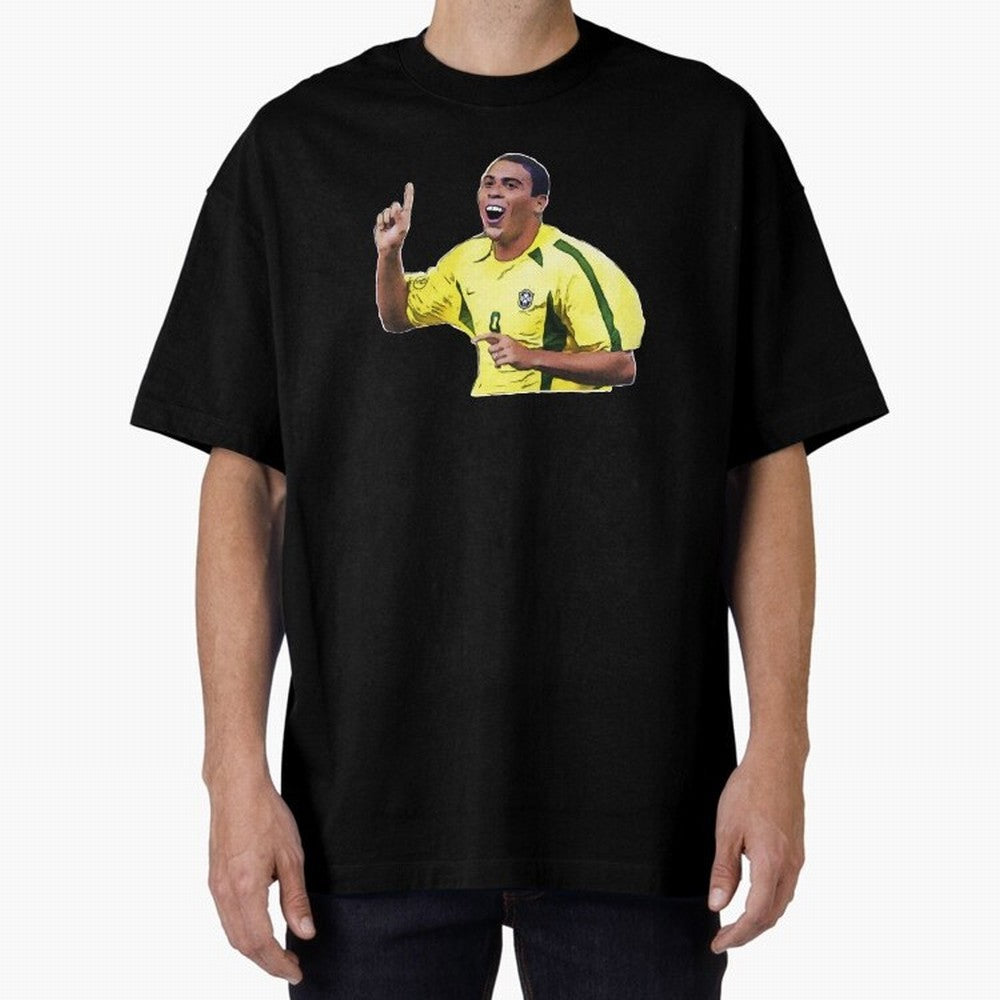 Ronaldo R9 - Brazil Oversized T-Shirt Remember Iconic Moments from FIFA World Cup 2026 Spirit, Connected to Portugal, Mbappe, Football Passion, Legendary Performances, Festival Vibes and Supporter Community; Built for Supporters Chasing Trophy