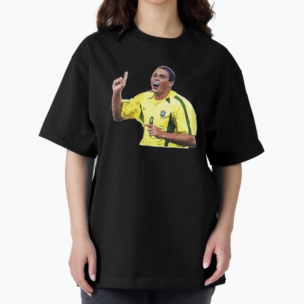 Ronaldo R9 - Brazil Oversized T-Shirt Remember Iconic Moments from FIFA World Cup 2026 Spirit, Connected to Portugal, Mbappe, Football Passion, Legendary Performances, Festival Vibes and Supporter Community; Built for Supporters Chasing Trophy