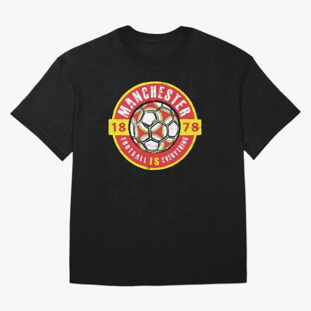 Football Is Everything - Manchester Fan Vintage Oversized T-Shirt Bring Home FIFA World Cup 2026 USA Canada Mexico with Neymar, Germany Energy, Sports Nostalgia, International Competition, Famous Players and Unforgettable Victories; Perfect for