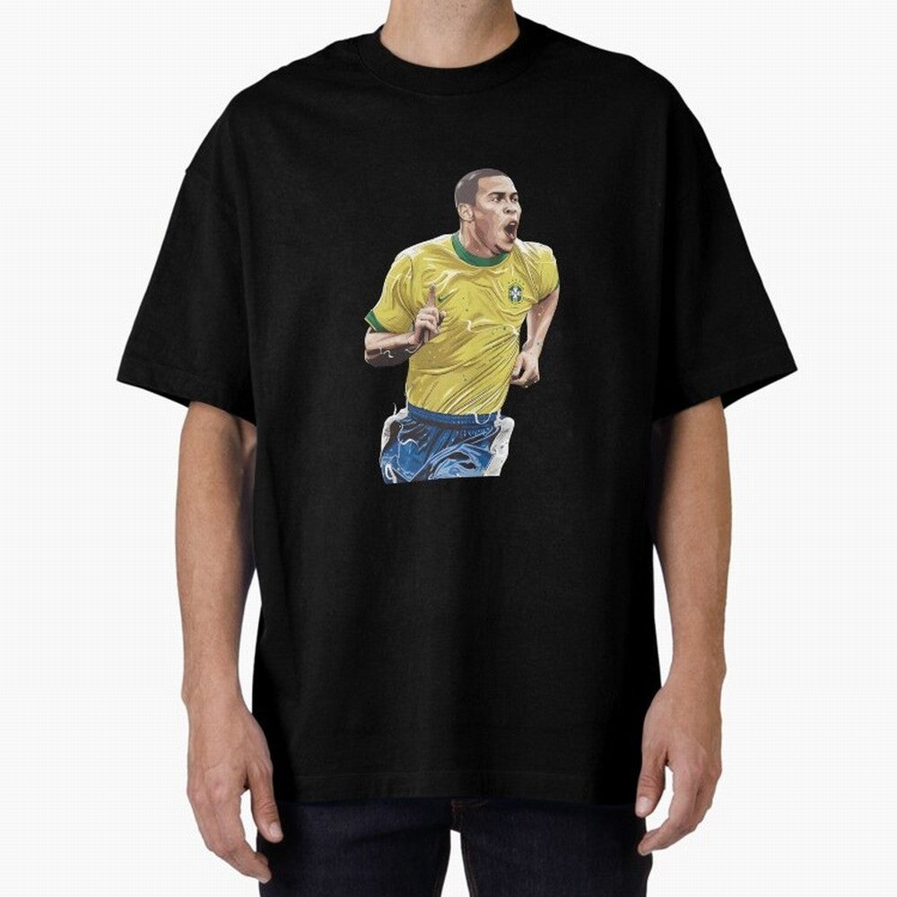 R9, El Grande Ronaldo Nazario Oversized T-Shirt Represent FIFA World Cup 2026 USA Canada Mexico Spirit, with Portugal, Messi, Football Passion, Legendary Performances, Festival Vibes and Supporter Community; Perfect for Fans, Collectors, Family