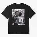 The Boxing Legend Meet The Football Legend Poster Oversized T-Shirt Live the Energy of FIFA World Cup 2026 Spirit, with Argentina and Brazil, Messi, CR7 and Mbappe, Sports Nostalgia, International Competition, Famous Players and Unforgettable