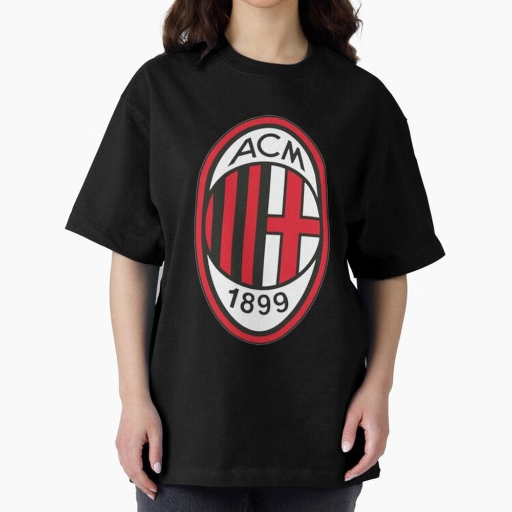 milan black n red Oversized T-Shirt Carry the Dream of FIFA World Cup 2026 Driven by CR7, Argentina Energy, Tournament Hype, Historic Matchups, Family Viewing Parties and Global Sports Pride; Perfect for Supporters Who Want Bold Football Energy,