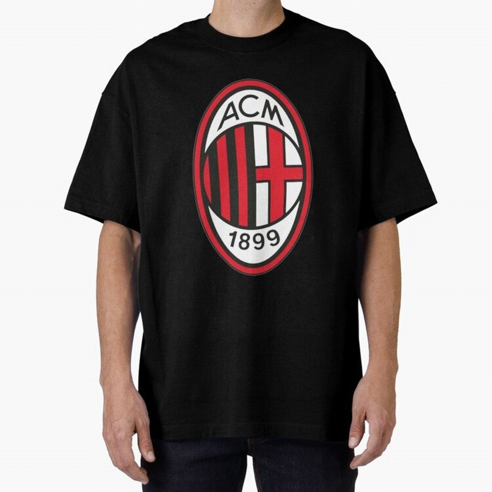 milan black n red Oversized T-Shirt Carry the Dream of FIFA World Cup 2026 Driven by CR7, Argentina Energy, Tournament Hype, Historic Matchups, Family Viewing Parties and Global Sports Pride; Perfect for Supporters Who Want Bold Football Energy,