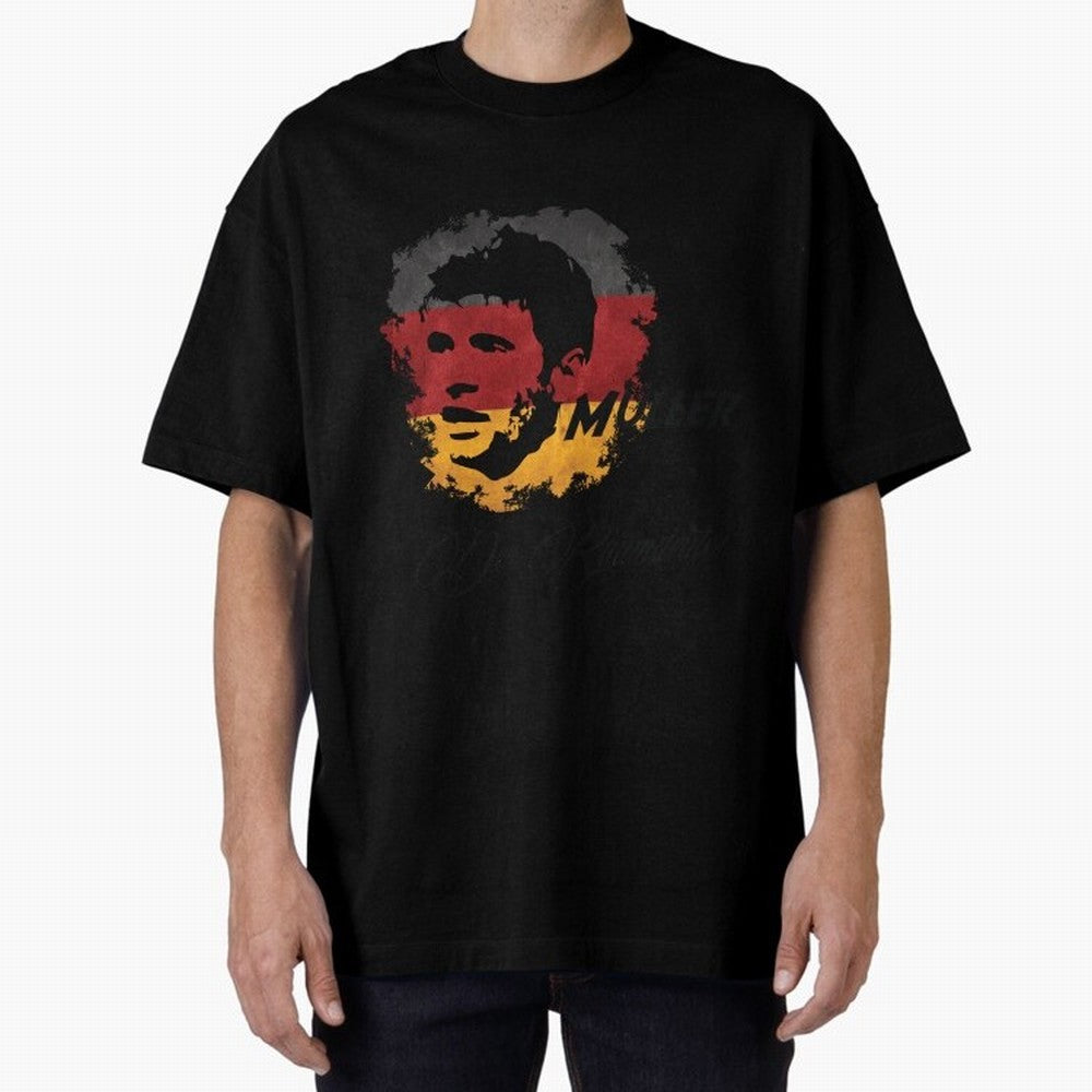 Germany Thomas Muller World Cup 2014 Oversized T-Shirt Feel the Trophy Chase of FIFA World Cup 2026 USA Canada Mexico Spirit, Inspired by Brazil, CR7 and Messi, Football Passion, Legendary Performances, Festival Vibes and Supporter Community; Made