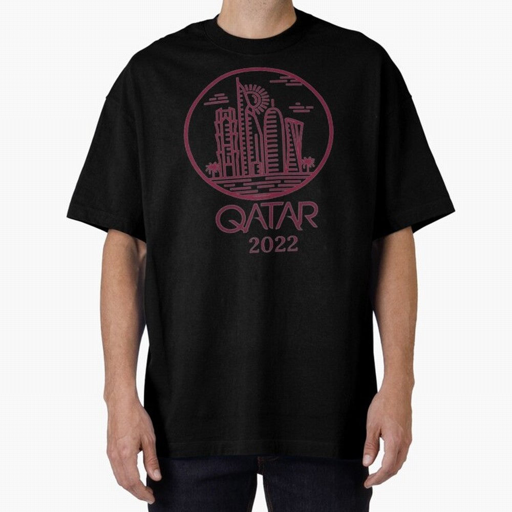 Qatar Welcome Oversized T-Shirt Upgrade FIFA World Cup 2026 USA Canada Mexico Capturing Cristiano Ronaldo, Haaland and CR7, Germany Energy, Classic Soccer Heritage, Championship Pressure, Fan Loyalty and International Pride; Great for Watch