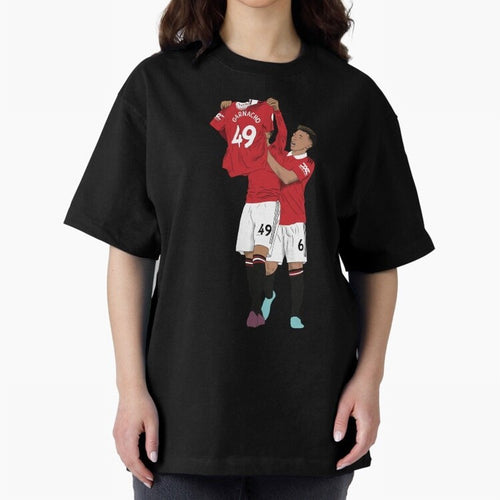 Alejandro Garnacho Goal Celebration Oversized T-Shirt Show Up for the Glory of Global Football Passion for FIFA World Cup 2026 Group Stage, Built around Neymar, Germany, Game Day Rituals, Football Legends, Country Pride and the Road to the Final;