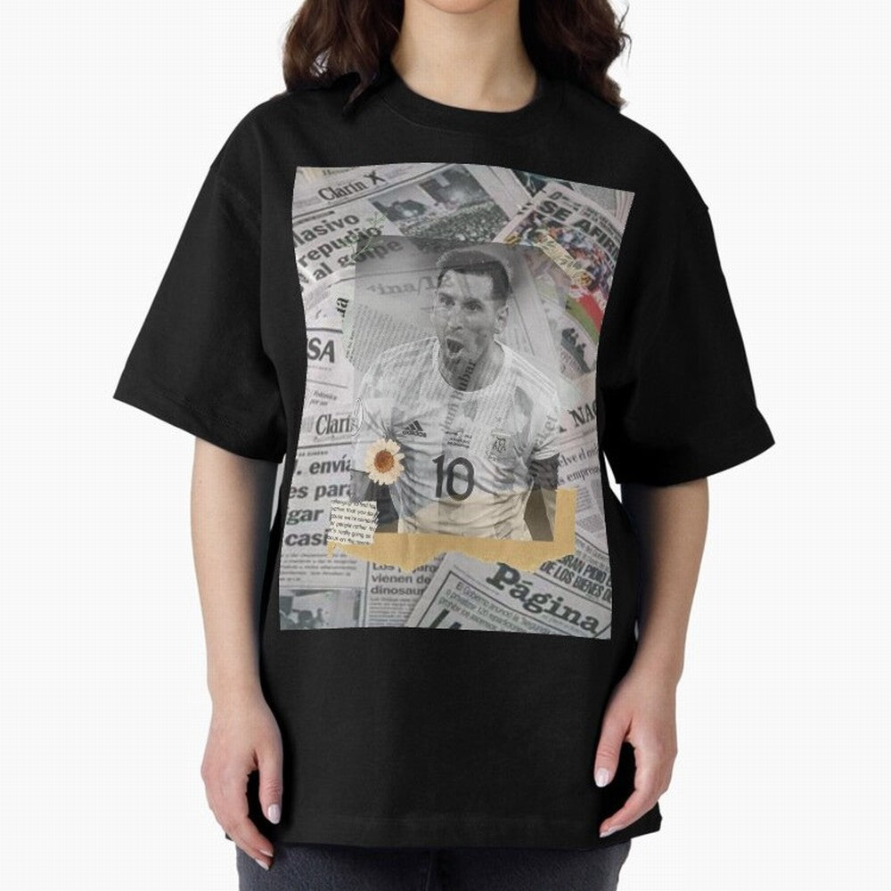 Lionel Messi The Greatest Oversized T-Shirt Share the FIFA World Cup 2026 USA Canada Mexico Journey through CR7 and Messi Highlights, Portugal, Spain and Germany Pride, Stadium Memories, Football Loyalty, International Chants and Championship