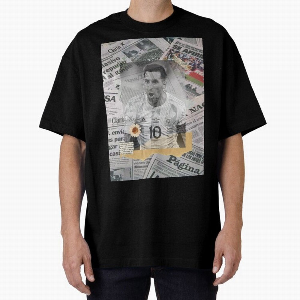 Lionel Messi The Greatest Oversized T-Shirt Share the FIFA World Cup 2026 USA Canada Mexico Journey through CR7 and Messi Highlights, Portugal, Spain and Germany Pride, Stadium Memories, Football Loyalty, International Chants and Championship