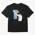 Art Messi Illustration Classic T-Shirt Cheer through Every Moment of Global Football Passion for FIFA World Cup 2026 Group Stage, Centered on Messi and Cristiano Ronaldo, Spain and Netherlands, Global Supporter Spirit, Legendary Goals, National