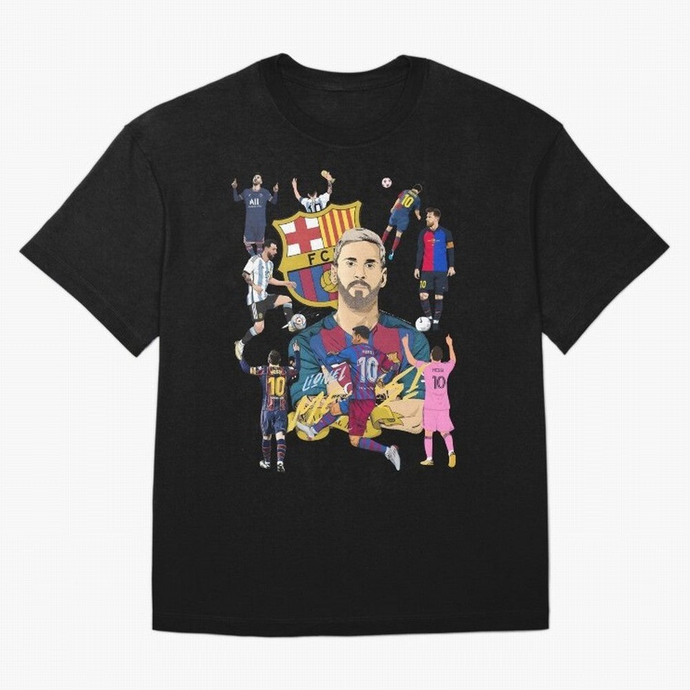MESSI10 Oversized T-Shirt Show Passion for the Stars of the FIFA World Cup 2026 Journey through Mbappe and Neymar Highlights, France and Portugal Pride, Classic Soccer Heritage, Championship Pressure, Fan Loyalty and International Pride; Made for