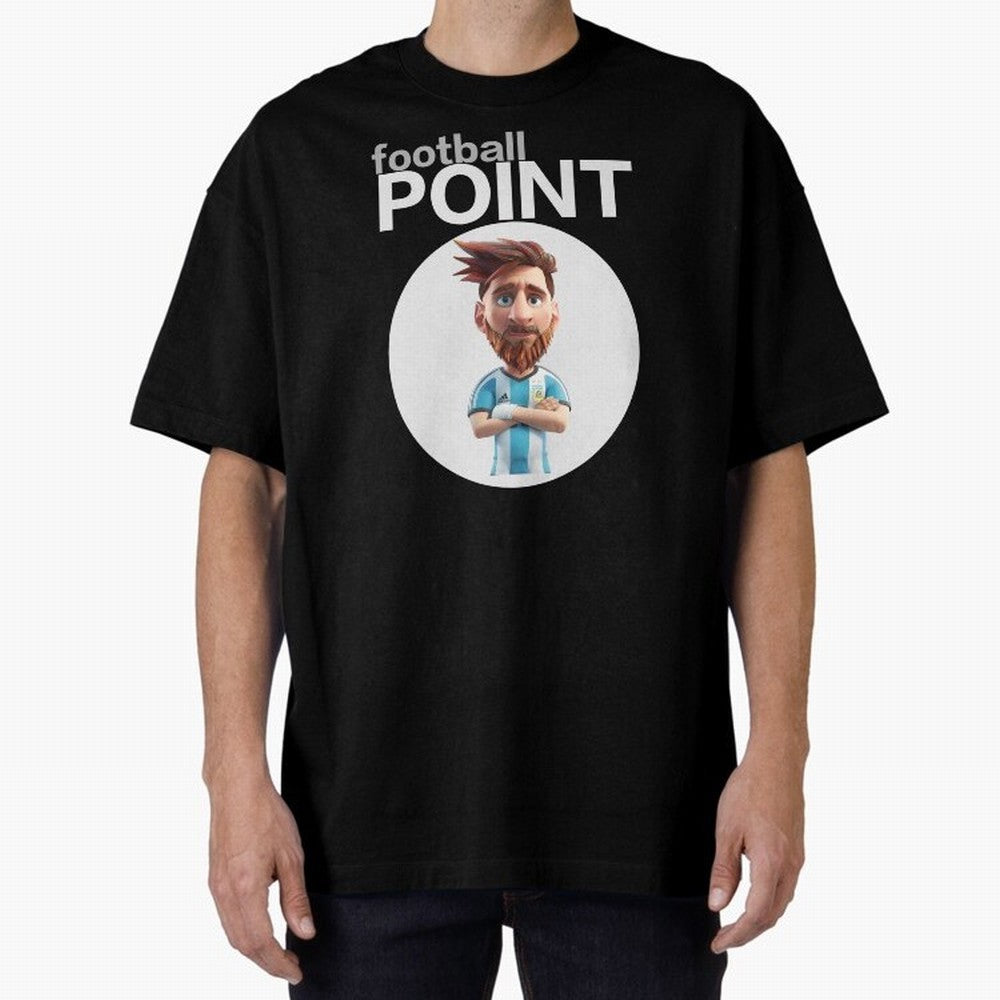 football POINT Oversized T-Shirt Join the Countdown to Match Day Hype around FIFA World Cup 2026 Group Stage, CR7 and Messi, England and Germany, Soccer Culture, Superstar Moments, National Team Dreams and Competitive Fire; Ideal for Football Dads,