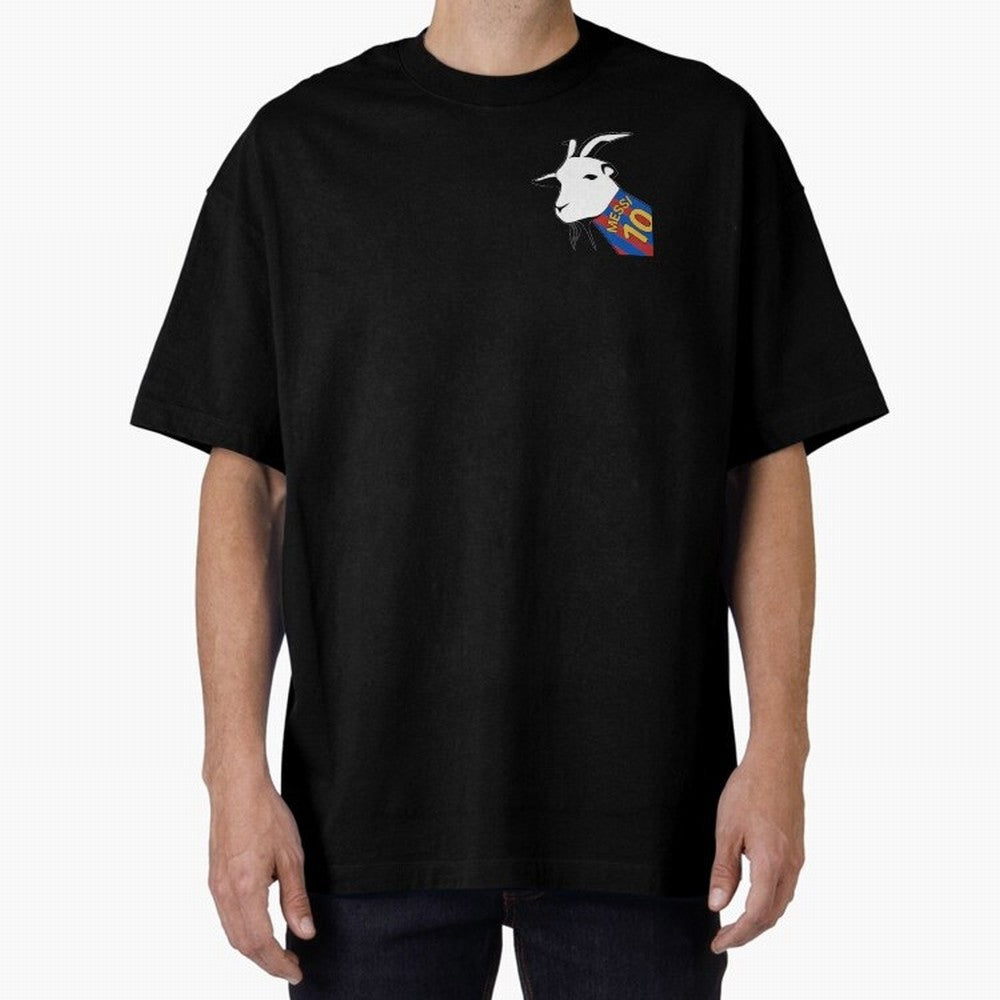 Messi Goat Barcelona Oversized T-Shirt Show Your Tournament Heart for FIFA World Cup 2026 USA Canada Mexico for Fans of Messi and Spain, Bringing Football Passion, Legendary Performances, Festival Vibes and Supporter Community; Ideal for Passionate